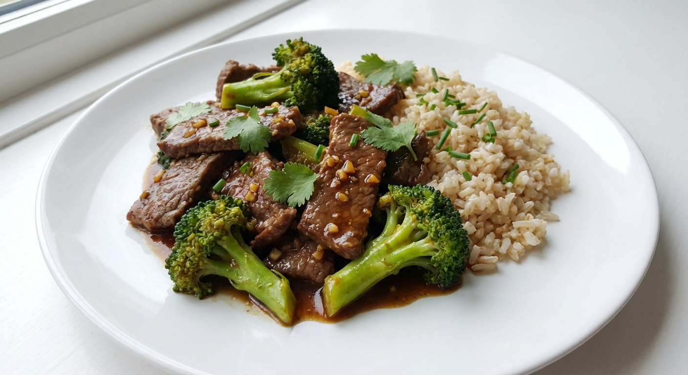 Wołowina z brokułami w miodowym sosie