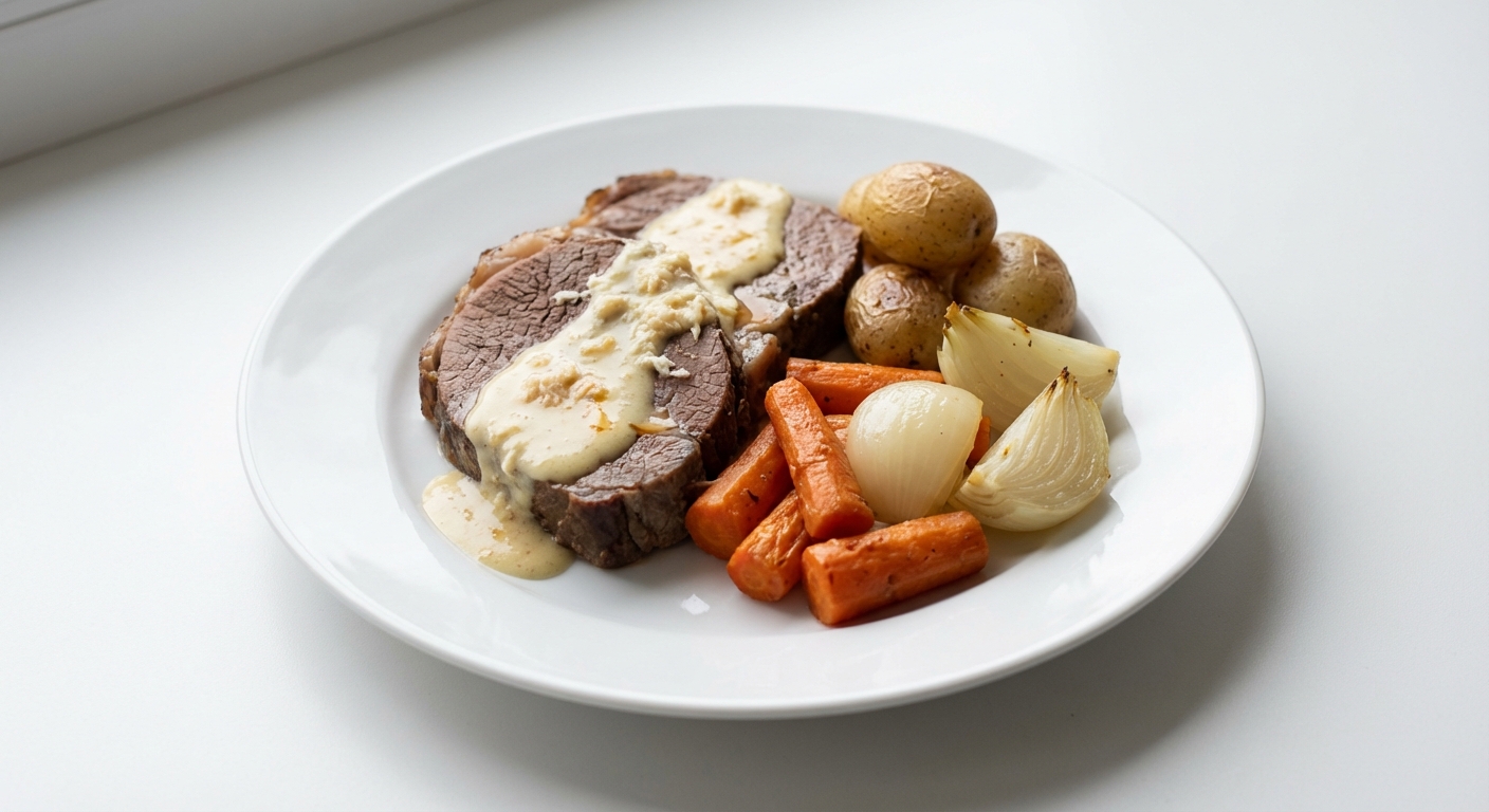 Udziec Wołowy z Chrzanem i Miodem