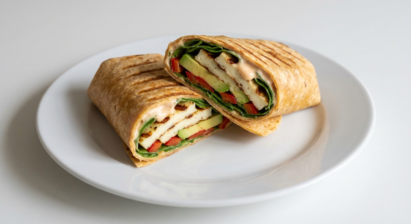 Halloumi, Awokado i Papryka Wrap