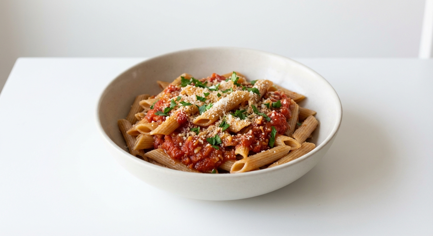 Penne Pełnoziarniste w Sosie Pomidorowym Arrabbiata