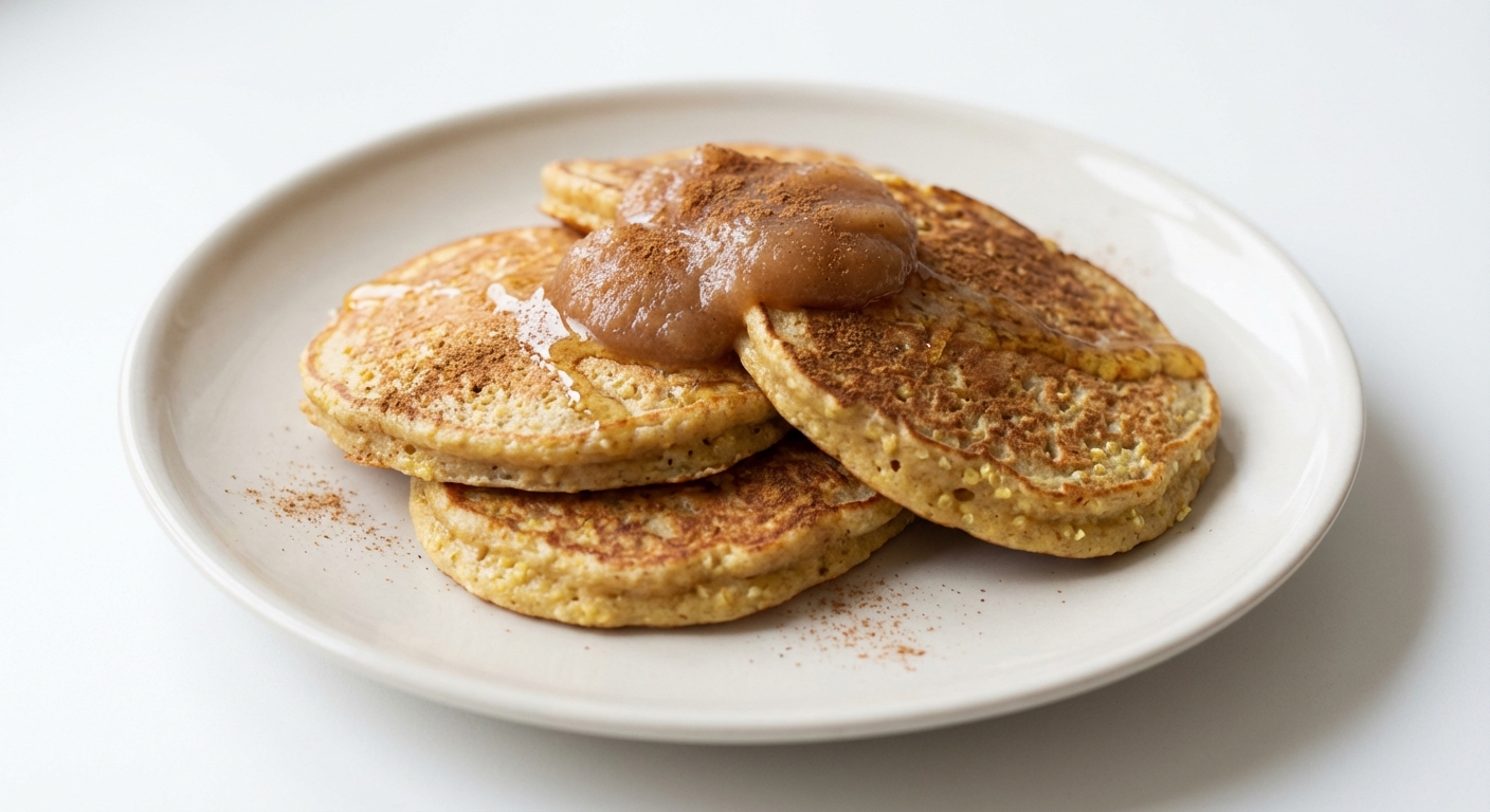 Jaglano-jabłkowe placuszki z miodem i cynamonem