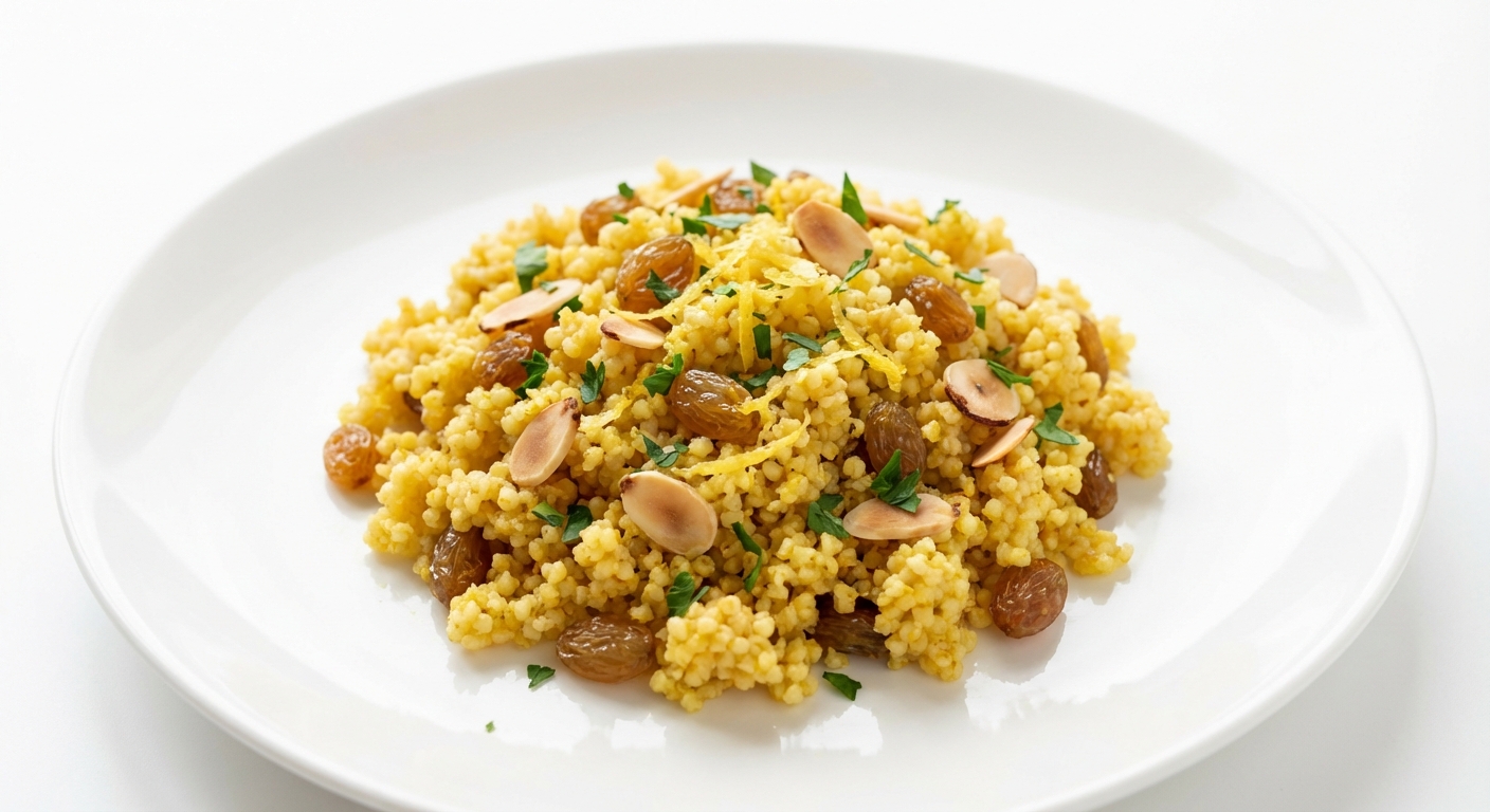 Jaglana z Rodzynkami, Migdałami i Cytryną