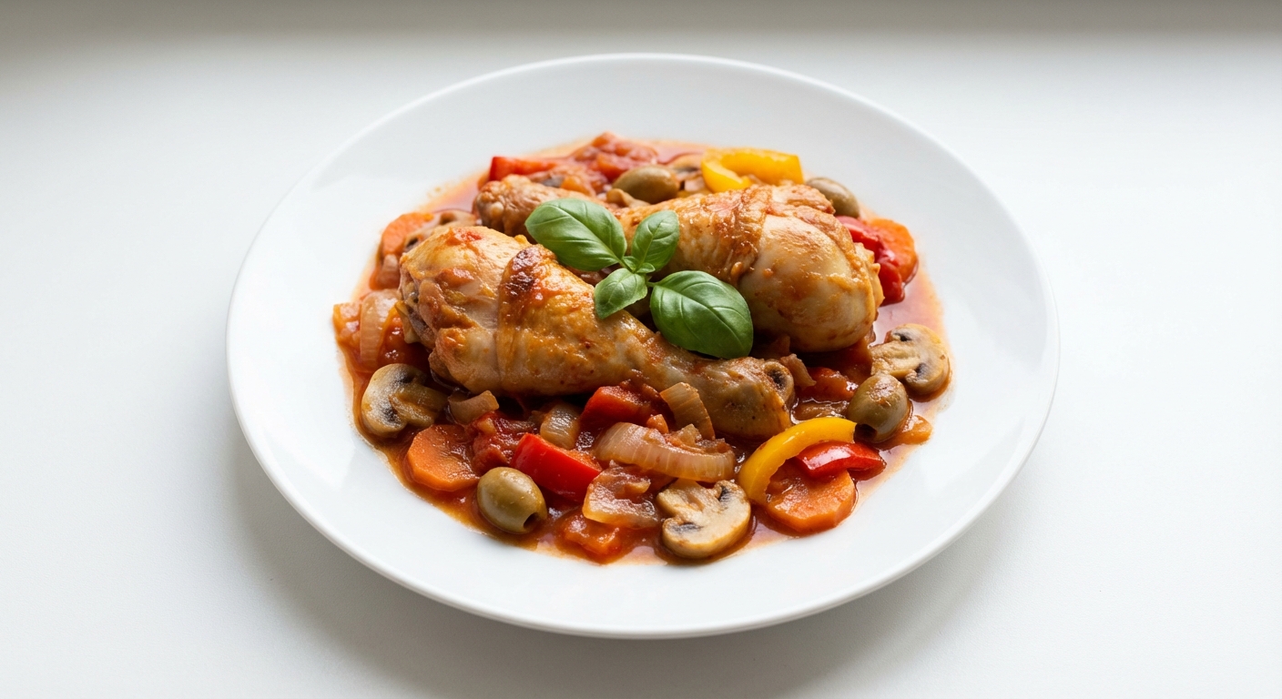 Udka Cacciatore z Papryką i Pieczarkami