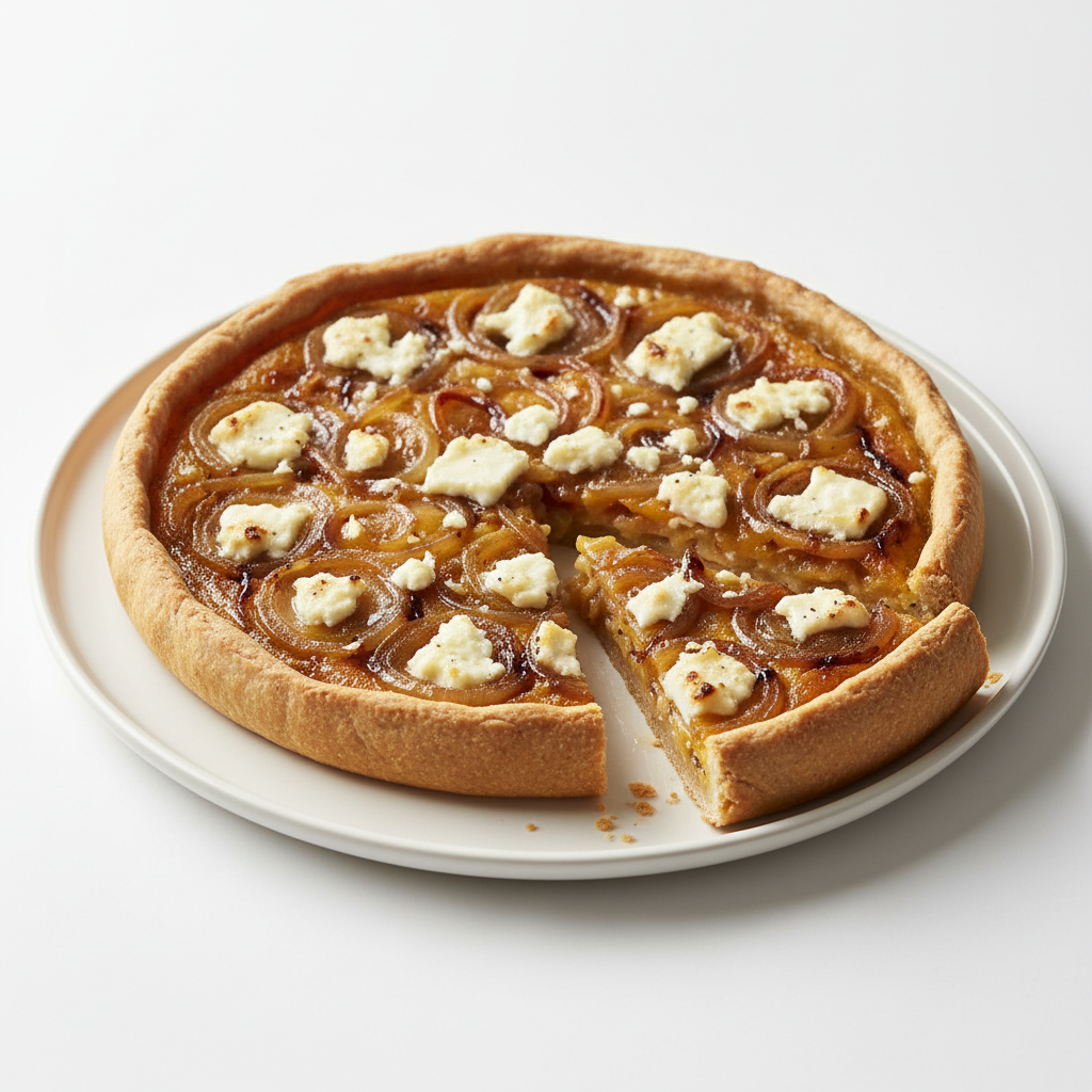 Tarta z Cebulą, Miodem i Kozim Serem