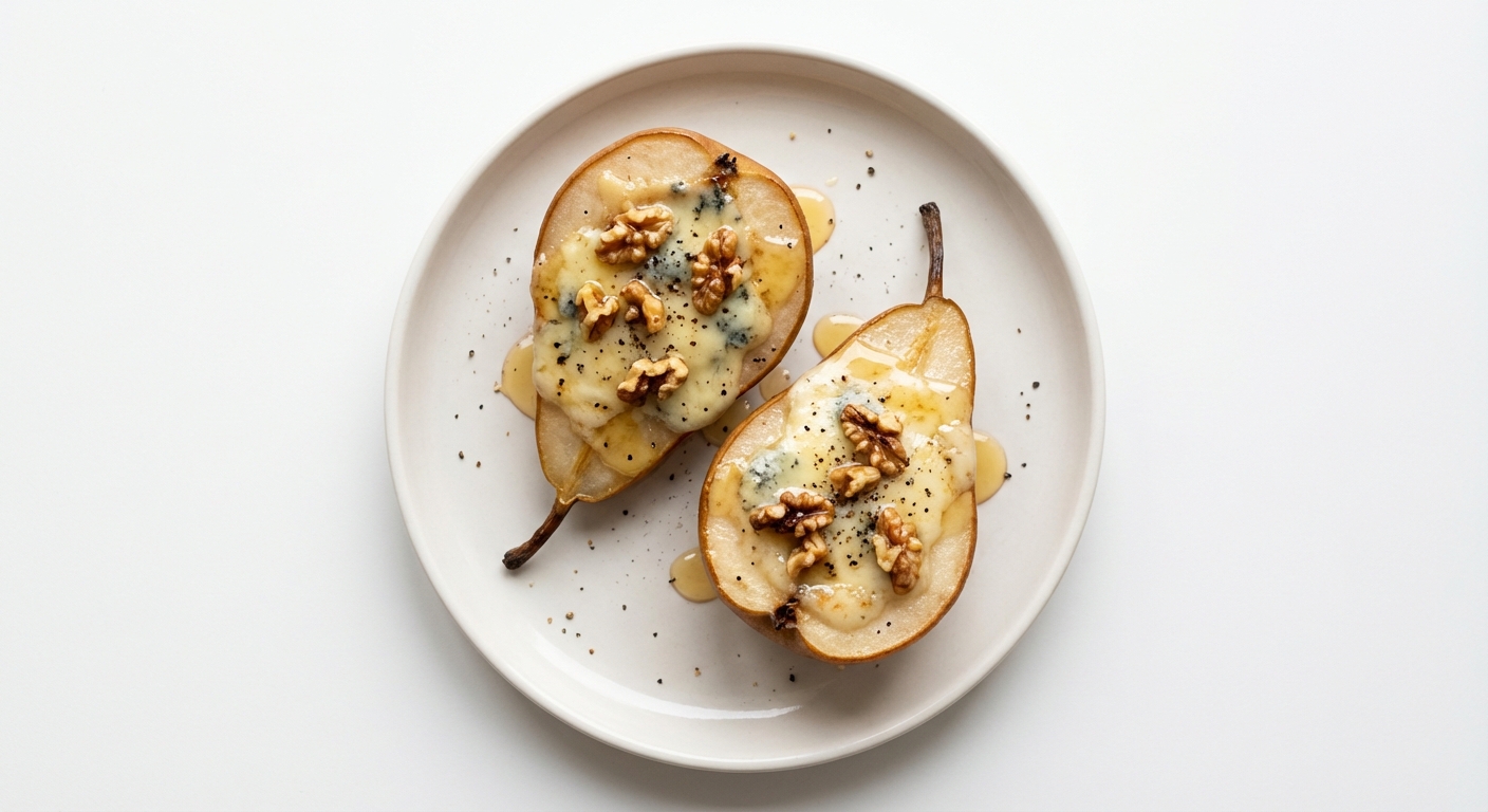 Gruszki z Gorgonzolą, Miodem i Orzechami