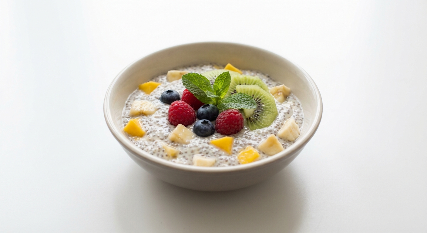 Pudding Chia z Mango, Miodem i Owocami