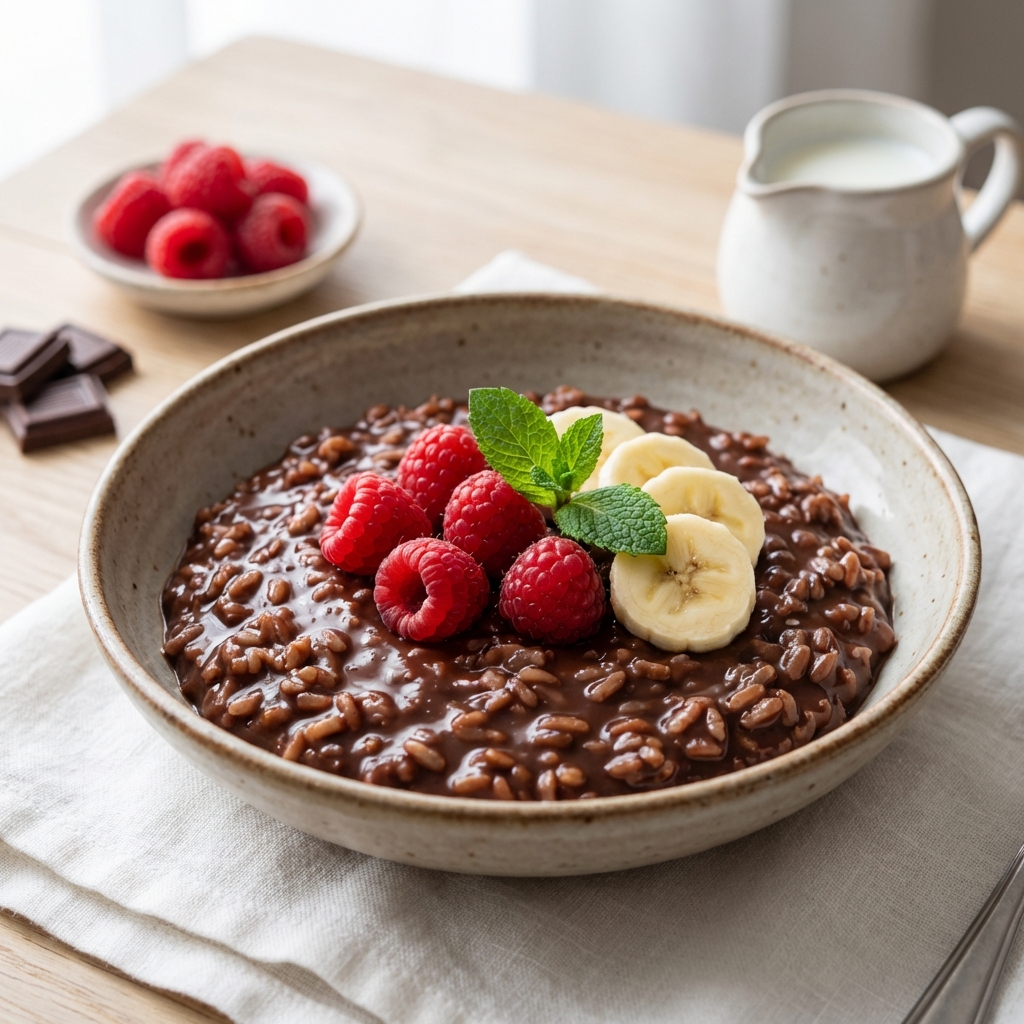 Ryż Brązowy z Czekoladą i Malinami