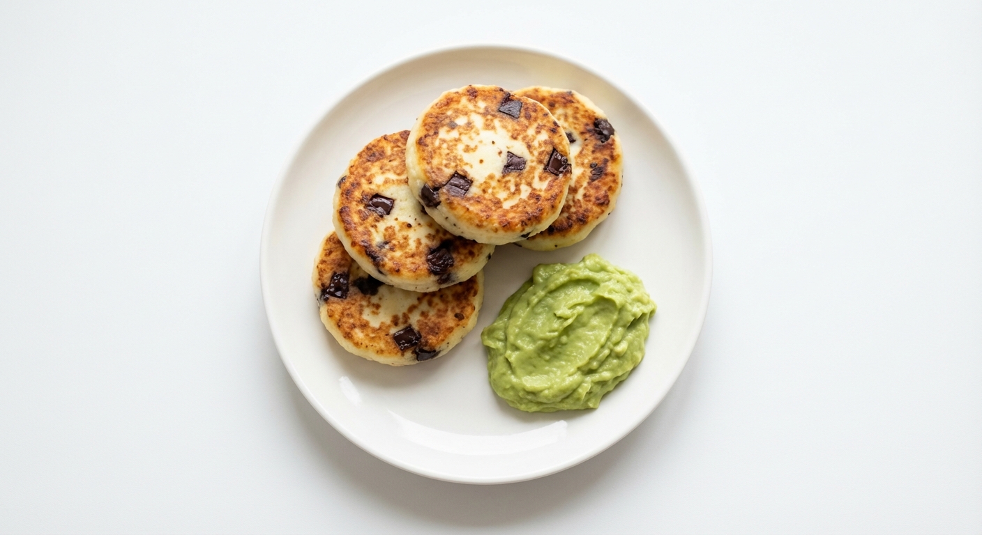 Twarogowe placuszki z czekoladą i awokado