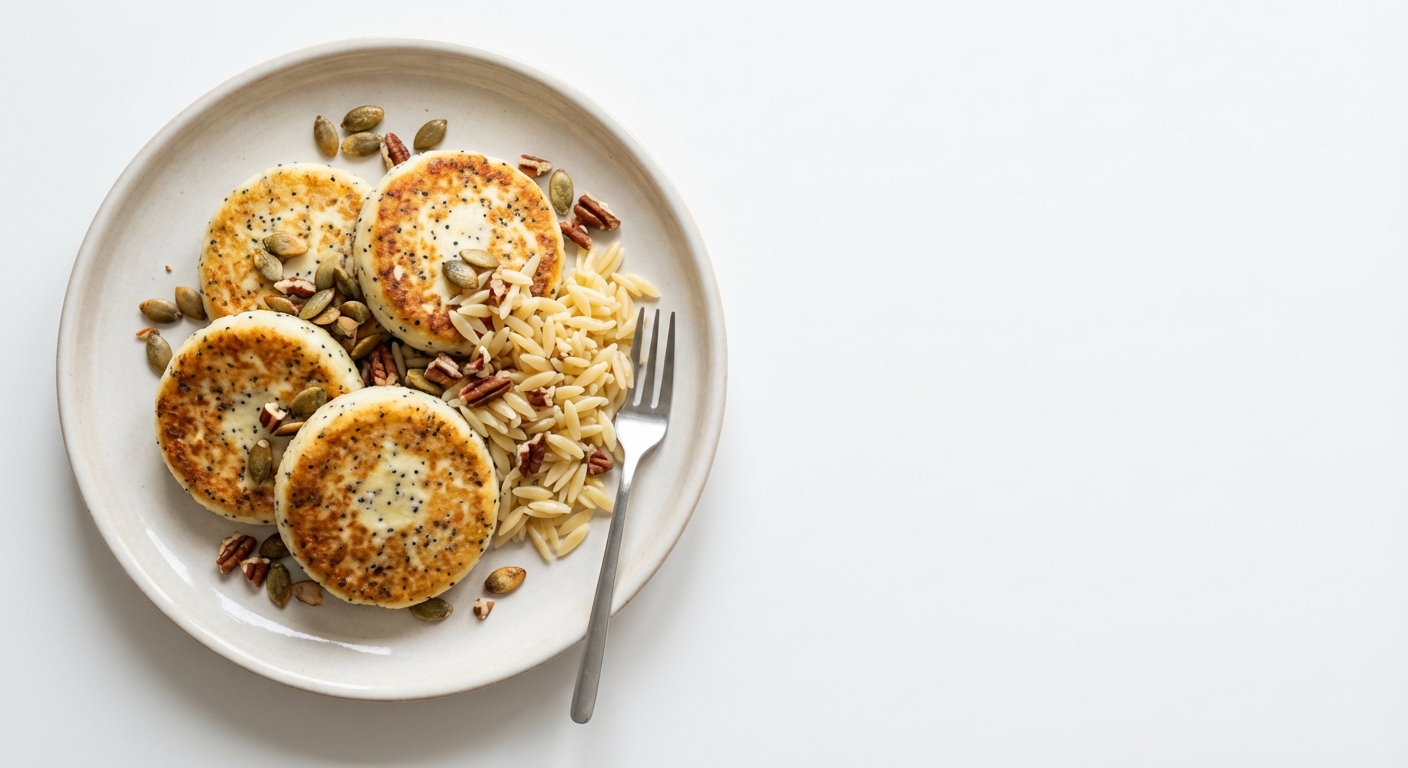 Twarogowe placuszki z makiem i dynią