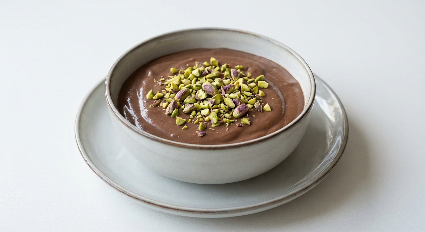 Pudding czekoladowy z pistacjami
