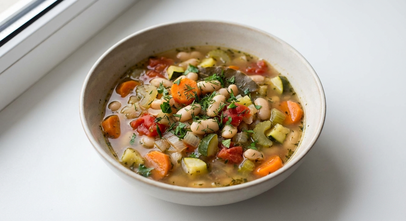 Ziołowa Zupa Fasolowa z Warzywami
