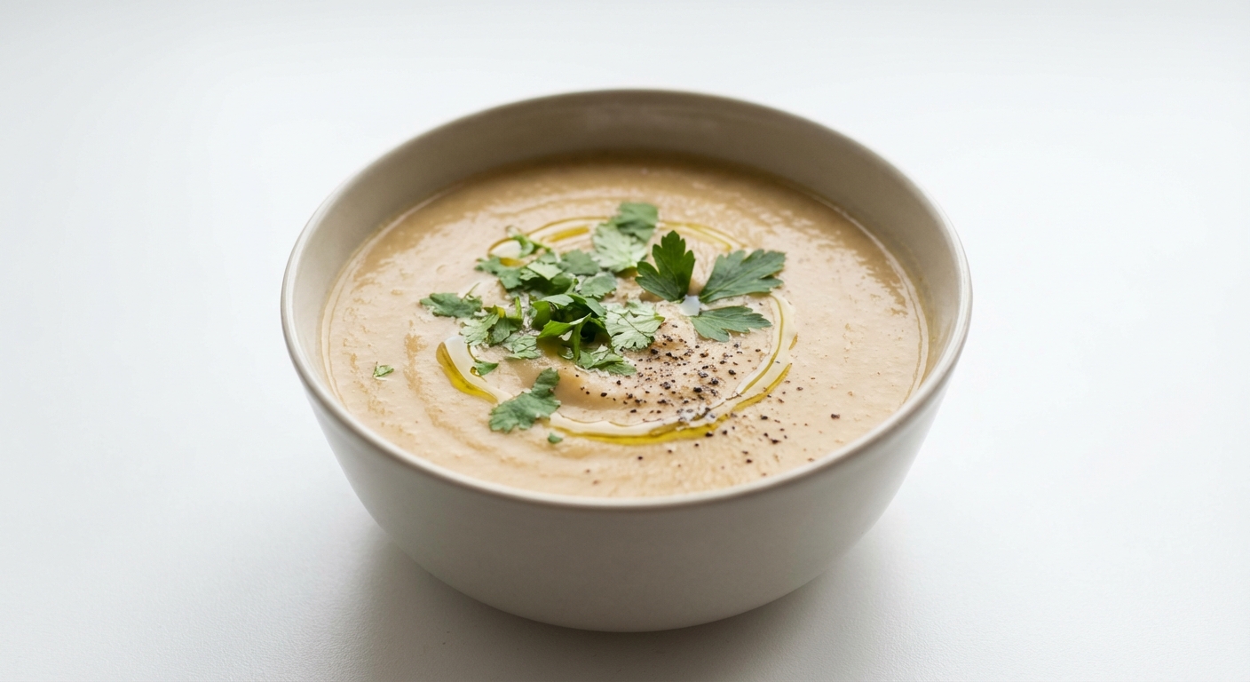 Krem z Ciecierzycy, Ziemniaka i Kolendry