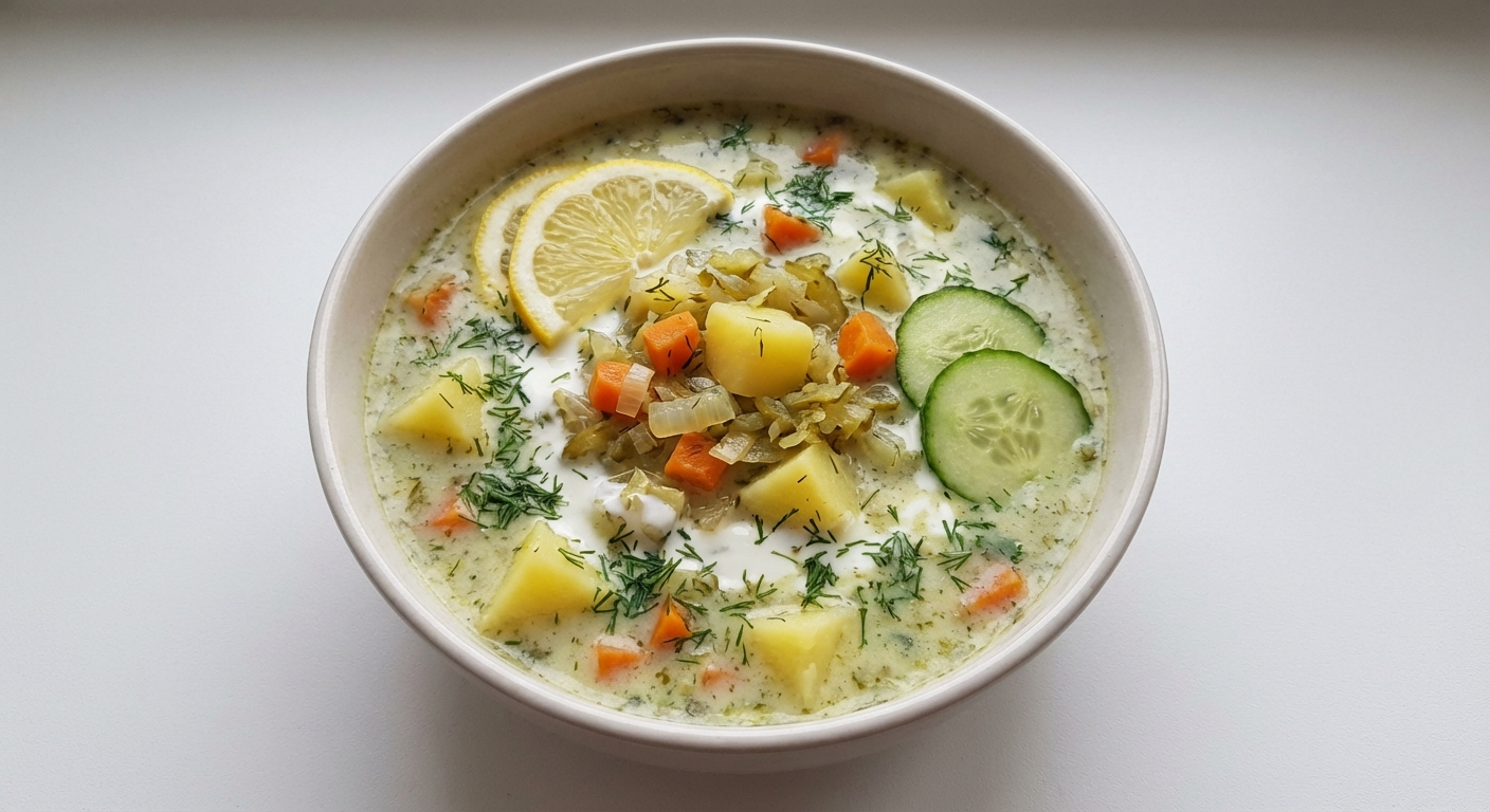 Ogórkowa z Jogurtem, Koprem i Cytryną