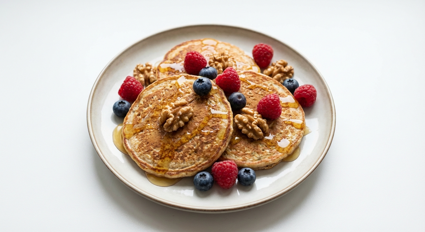 Owsiane Pancakes z Miodem i Owocami