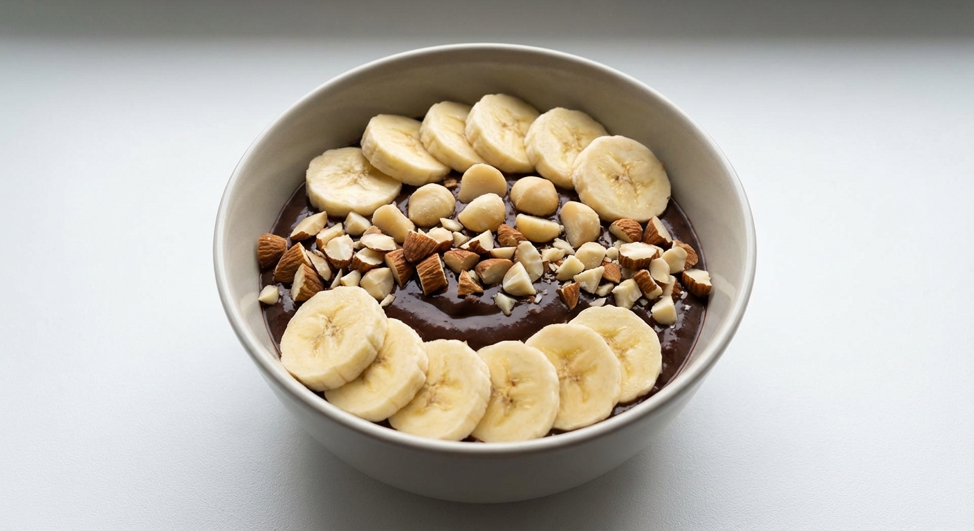 Pudding z Bananem, Migdałami i Makadamią