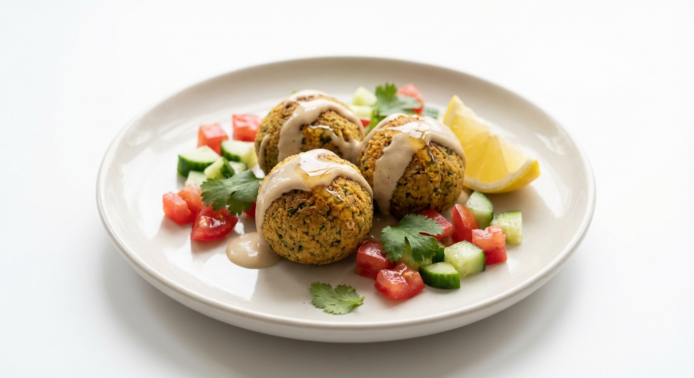Falafel z Tahini, Miodem i Warzywami