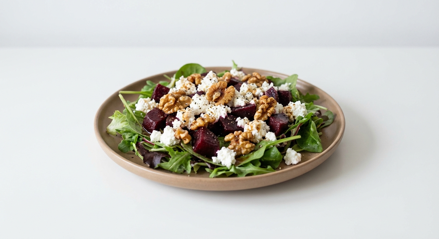 Sałatka z Buraków, Orzechów i Twarogu