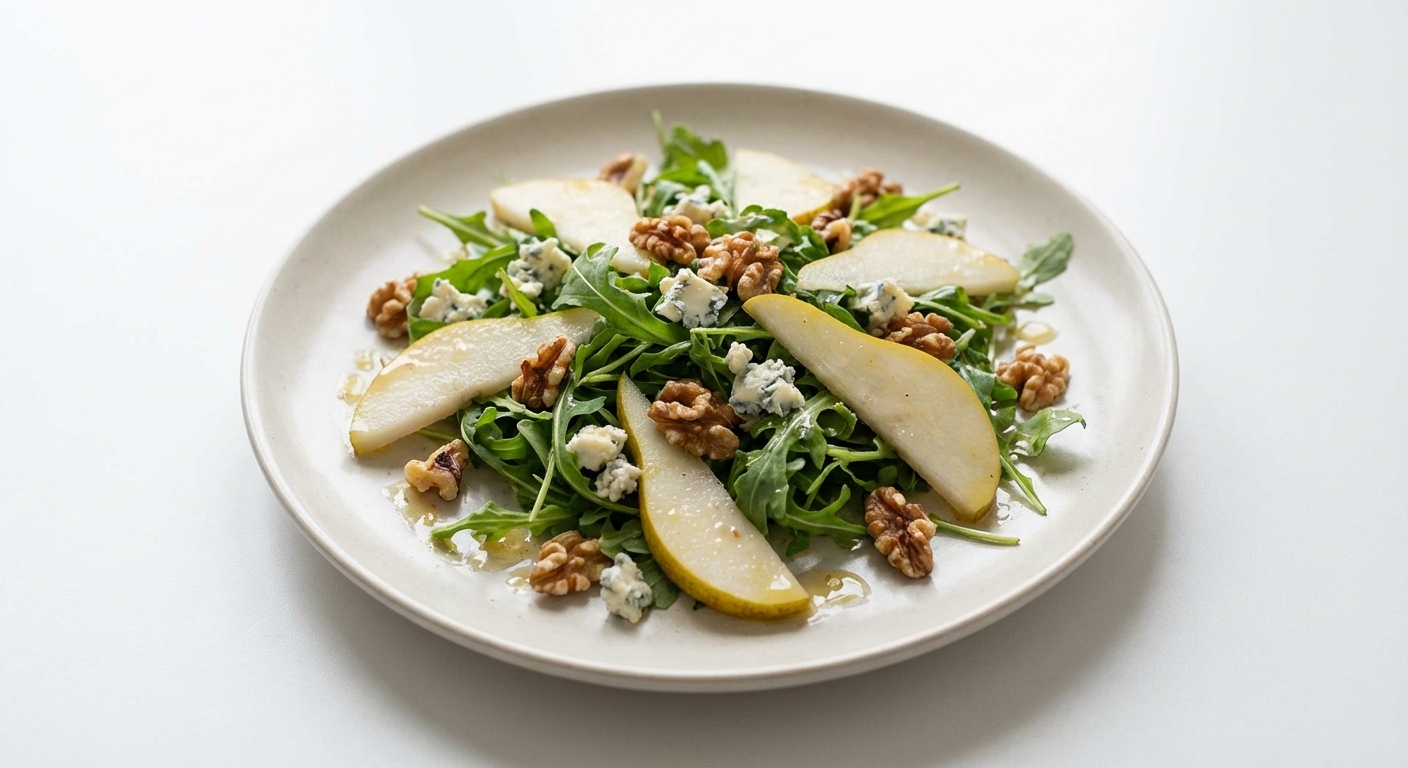 Rukola z Gruszką, Gorgonzolą i Orzechami