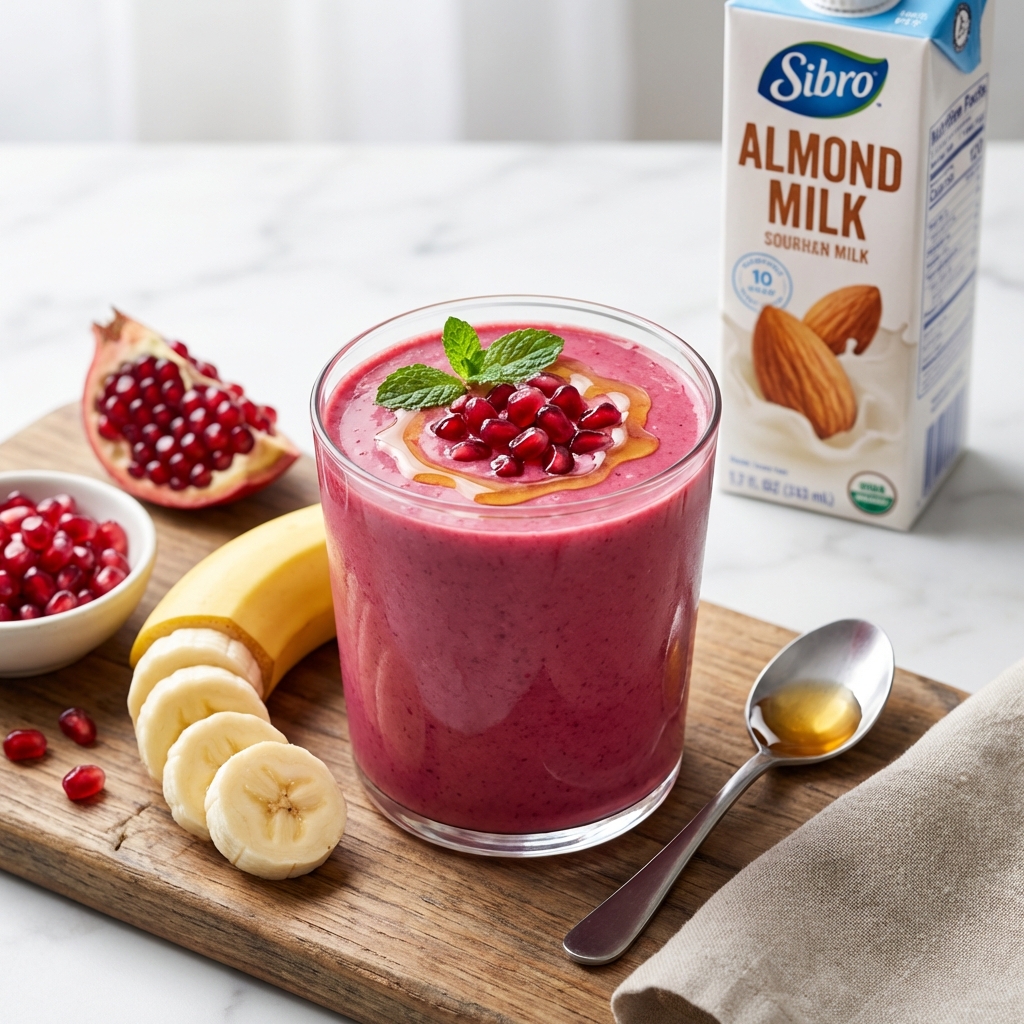 Smoothie z Granatu, Banana i Miodu