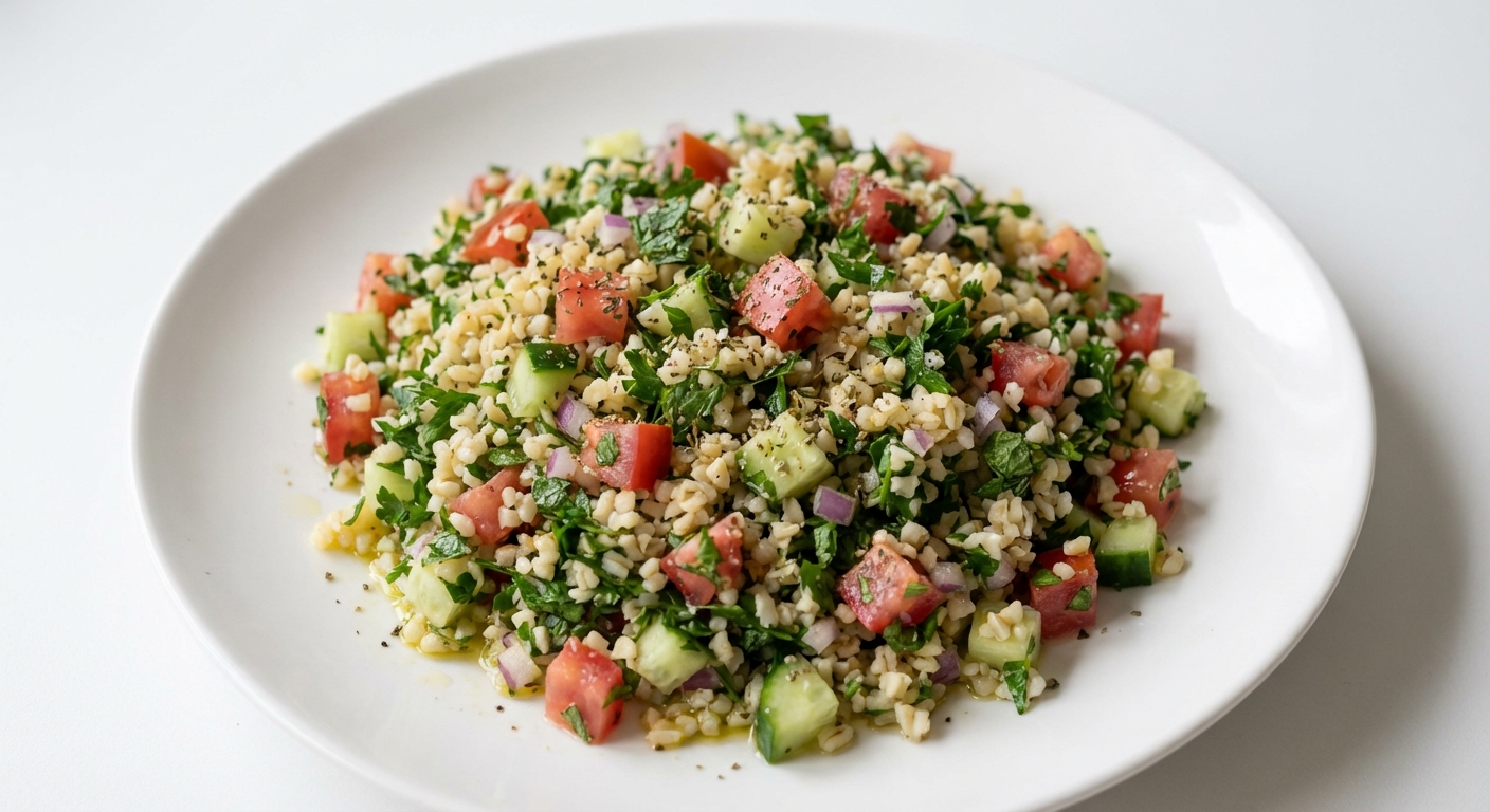 Tabbouleh z Bulgurem, Pomidorami i Pietruszką