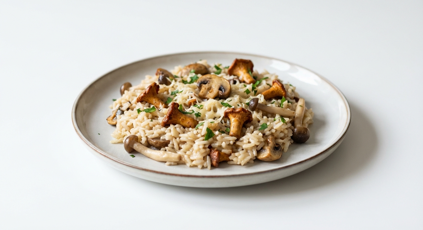 Risotto z grzybów, parmezanu i basmati