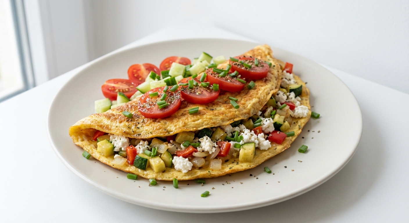 Omlet z Twarogiem i Warzywami