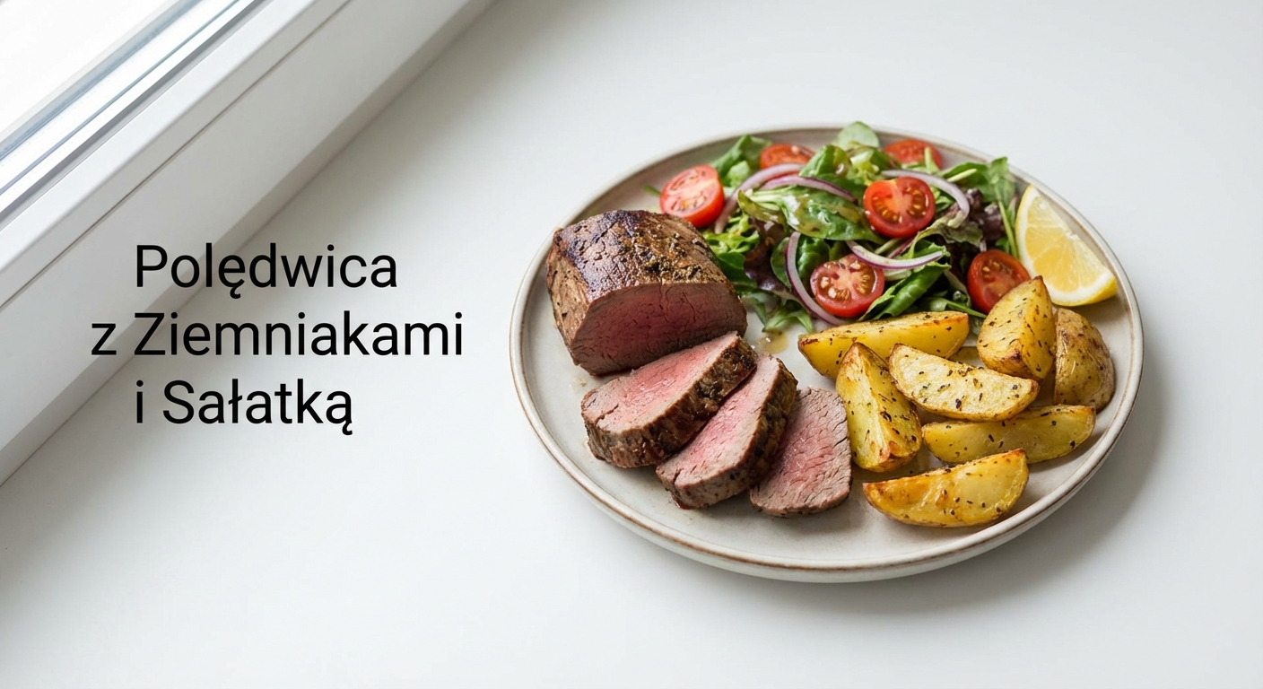 Polędwica z Ziemniakami i Sałatką