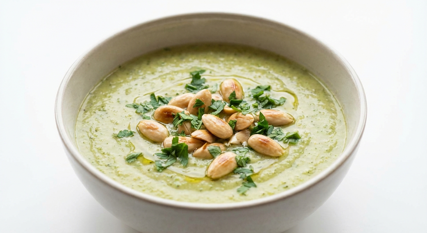 Krem z Brokułów z Migdałami