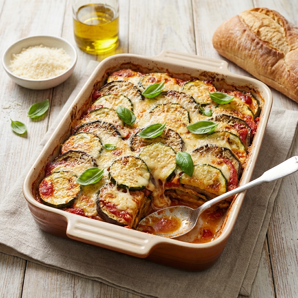 Zapiekanka z Cukinii, Bakłażana i Mozzarelli