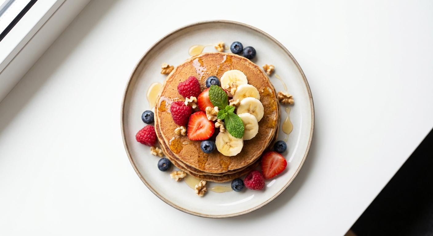 Pełnoziarniste Naleśniki z Owocami i Miodem