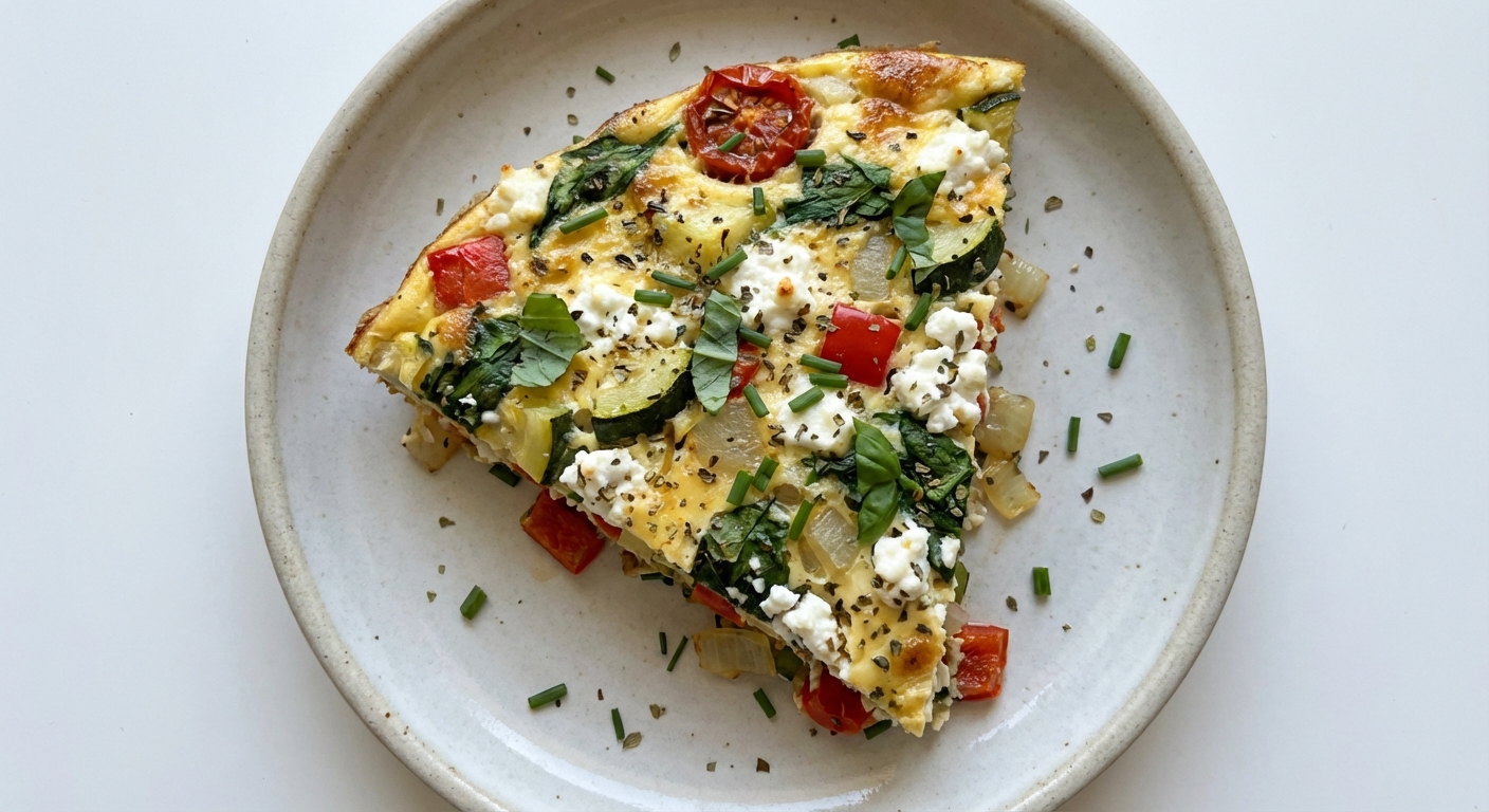 Frittata z Warzywami, Twarogiem i Ziołami