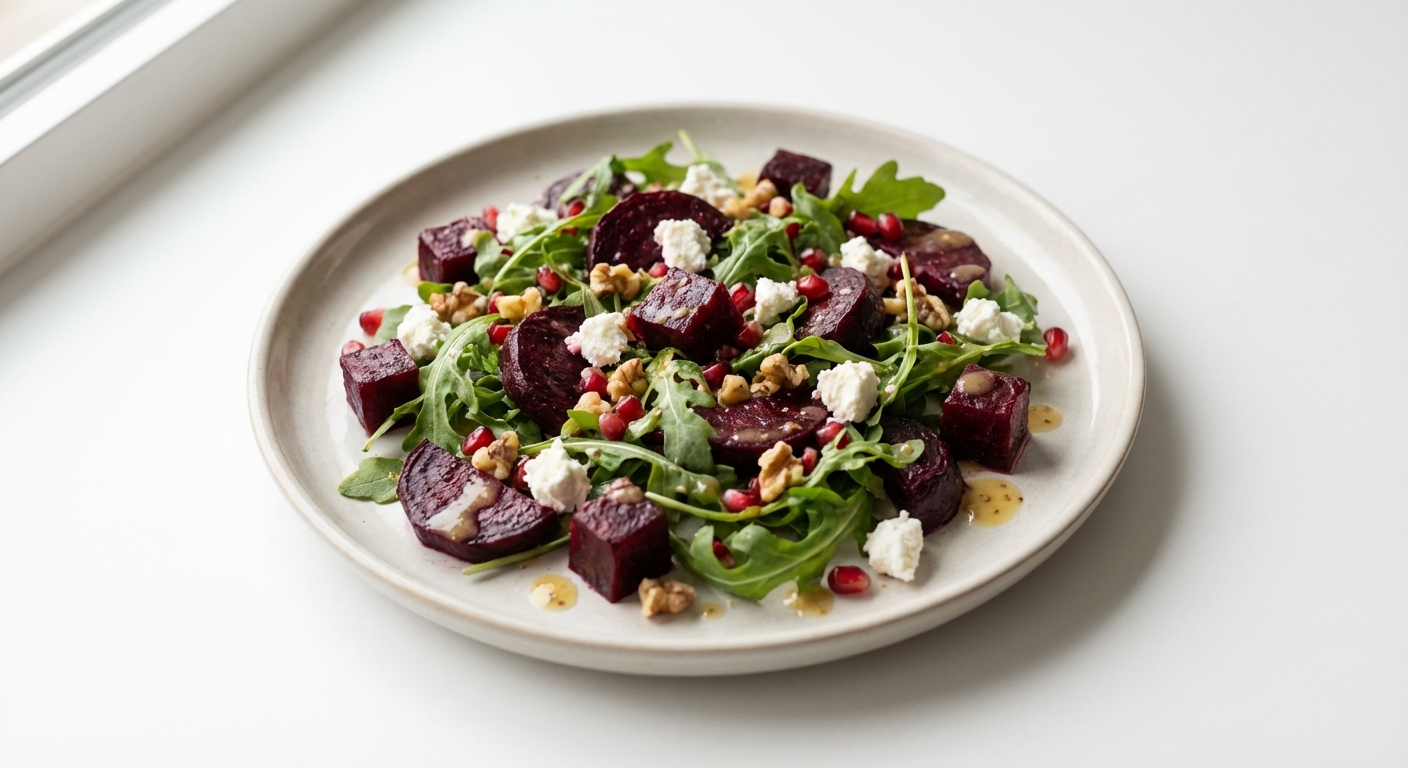 Sałatka z Buraka, Koziego Sera i Rukoli