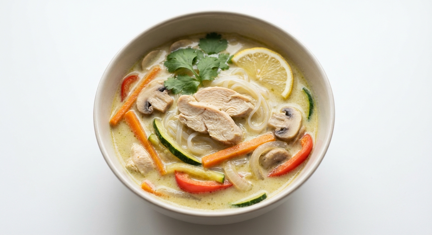 Tajska Zupa Kokosowa z Kurczakiem