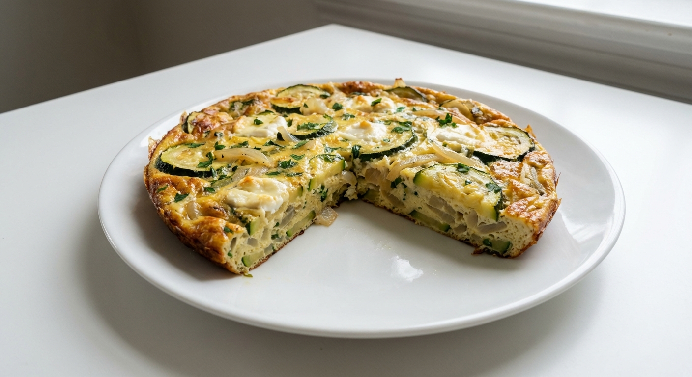 Frittata z cukinią i serem kozim