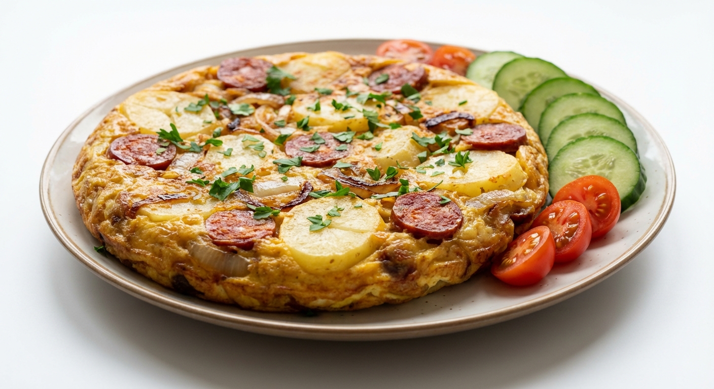 Tortilla z Chorizo, Ziemniaków i Cebuli