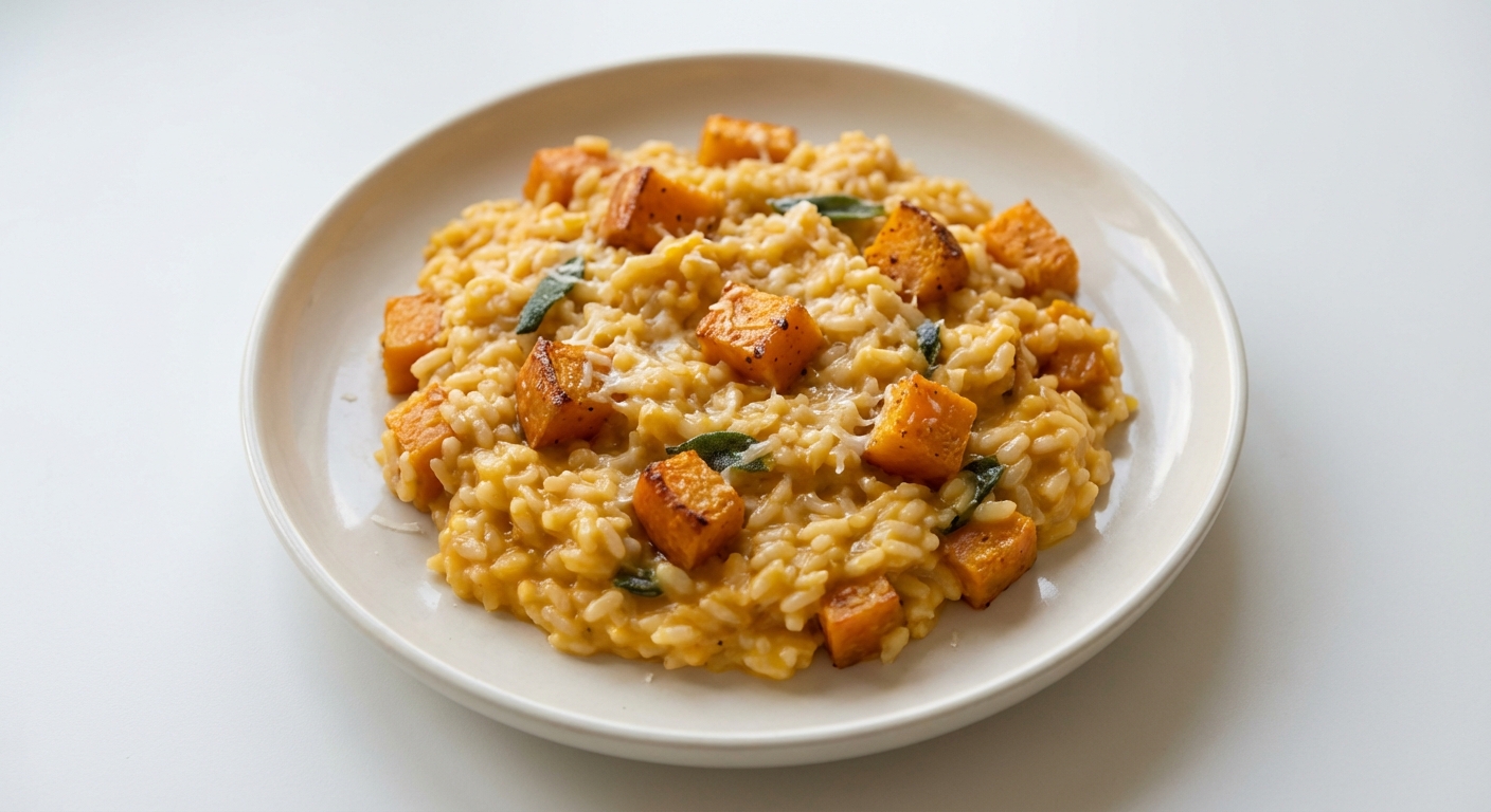 Kremowe Risotto z Dynią i Szałwią