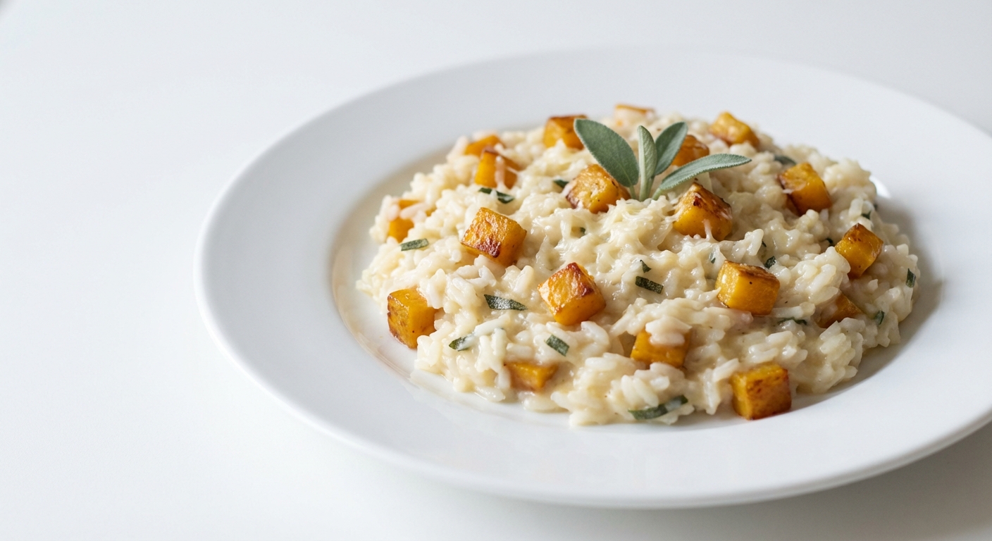 Kremowe Risotto z Dynią i Szałwią