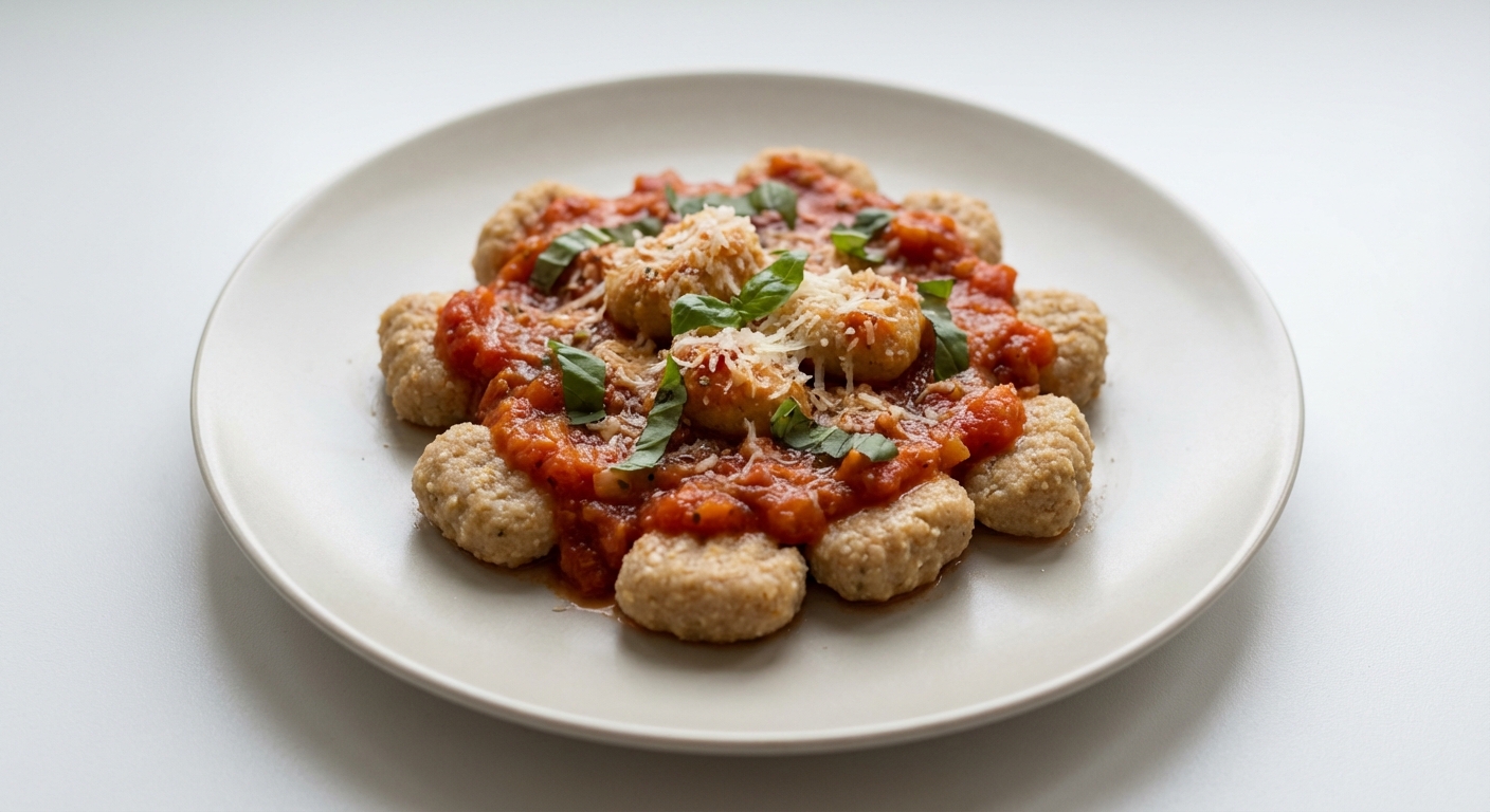 Owsiane Gnocchi w Sosie Pomidorowo-Bazyliowym