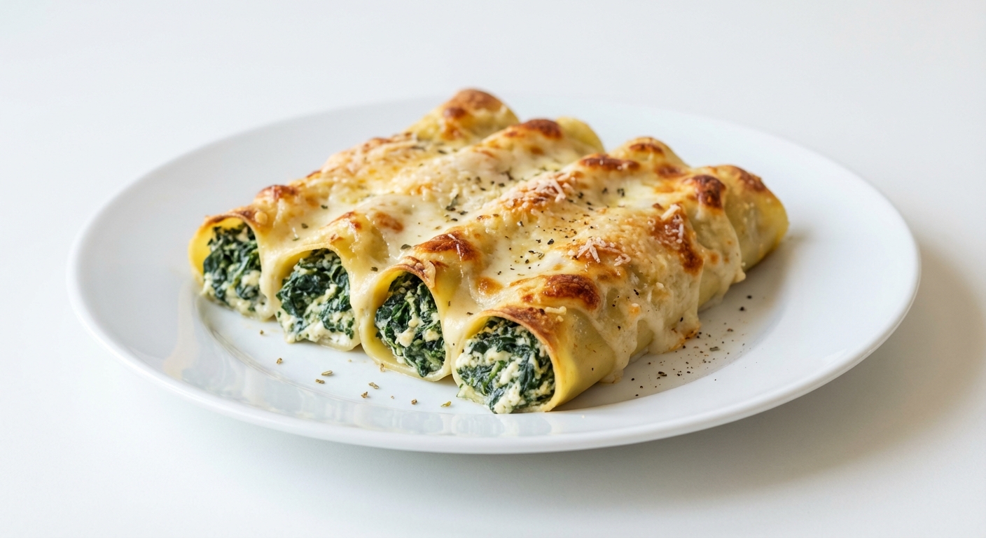 Zapiekane Cannelloni ze Szpinakiem i Ricottą