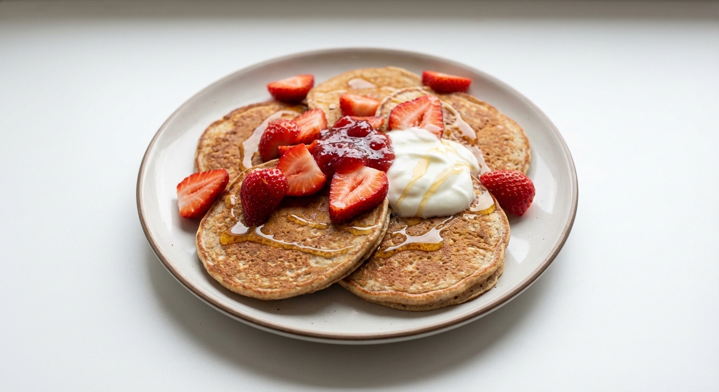 Pełnoziarniste Naleśniki z Truskawkami i Miodem