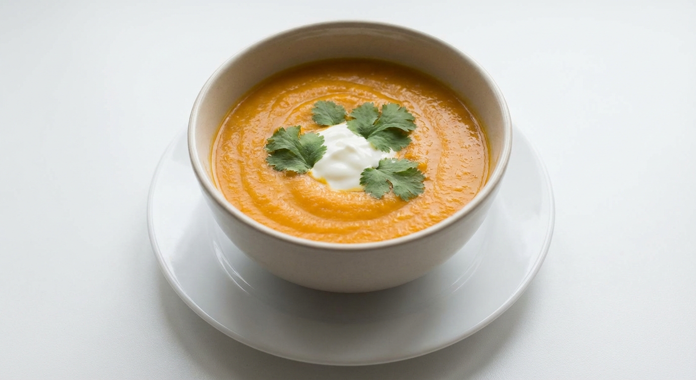 Krem z Marchewki, Pomarańczy i Kolendry