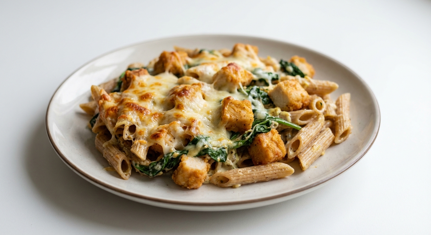 Zapiekanka Penne z Kurczakiem i Szpinakiem