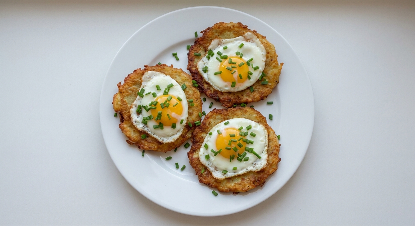 Placki Ziemniaczane z Jajkiem i Szczypiorkiem