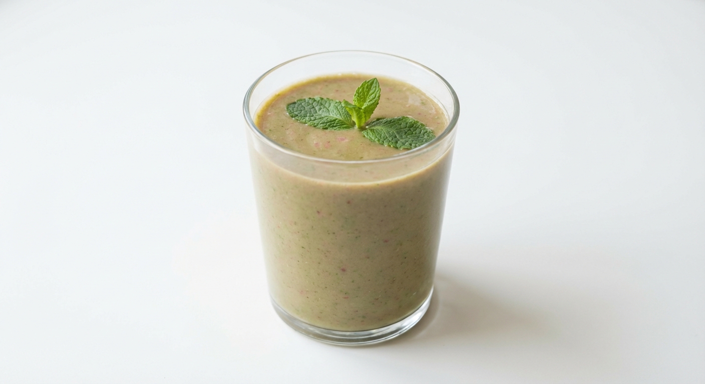 Truskawkowo-bananowe smoothie ze szpinakiem i miodem