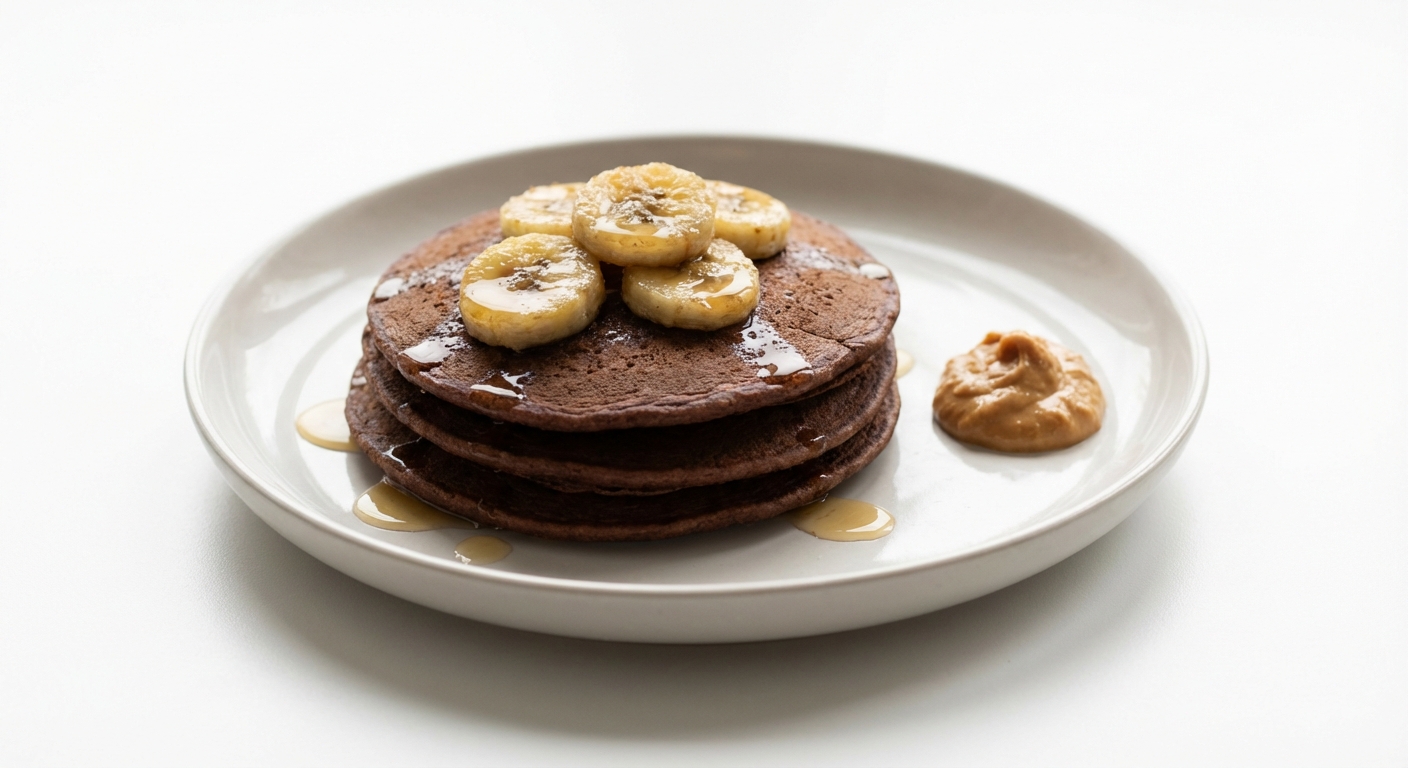 Pełnoziarniste Naleśniki z Kakao, Bananem i Miodem