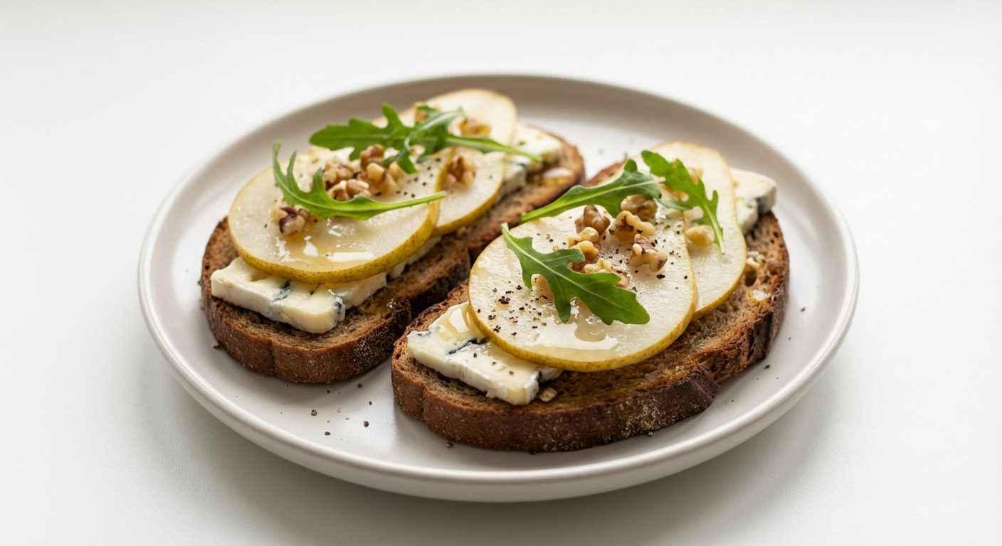 Żytnie kanapki z Gorgonzolą i gruszką