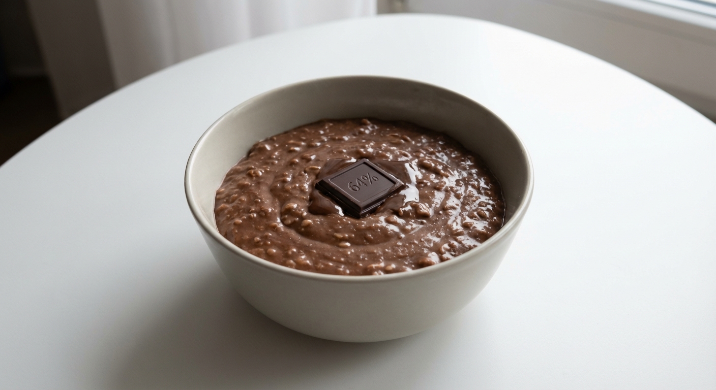 Czekoladowa owsianka z masłem orzechowym