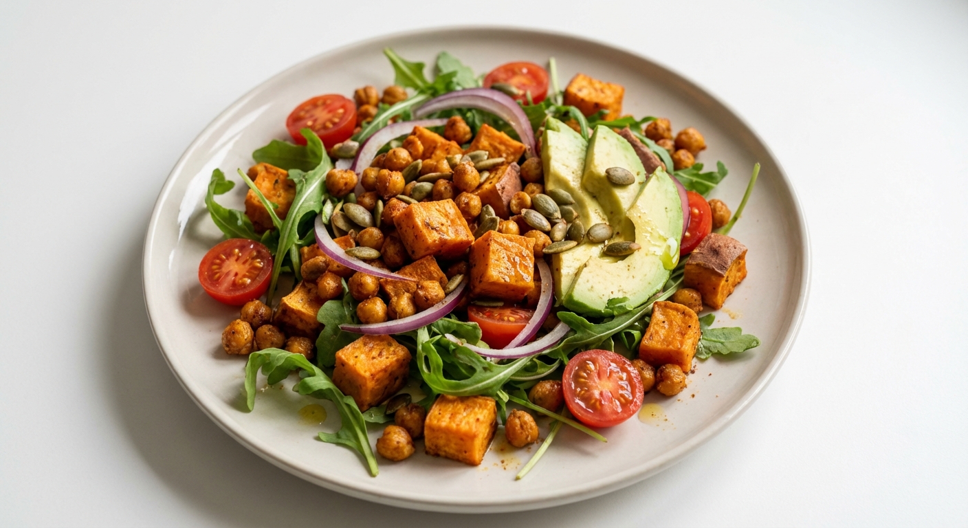 Sałatka z Batata, Ciecierzycy i Awokado