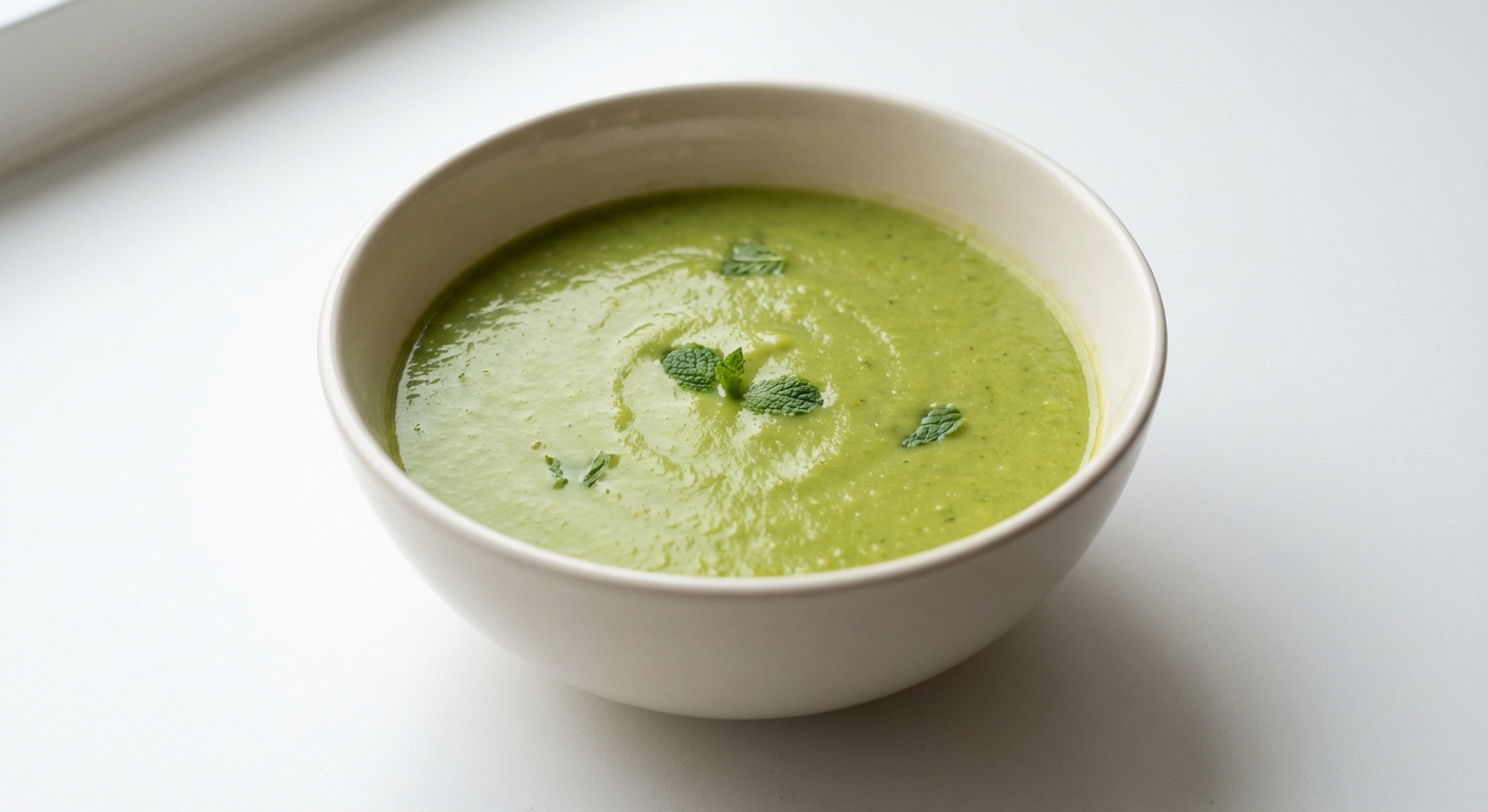 Krem z Groszku, Ziemniaków i Mięty