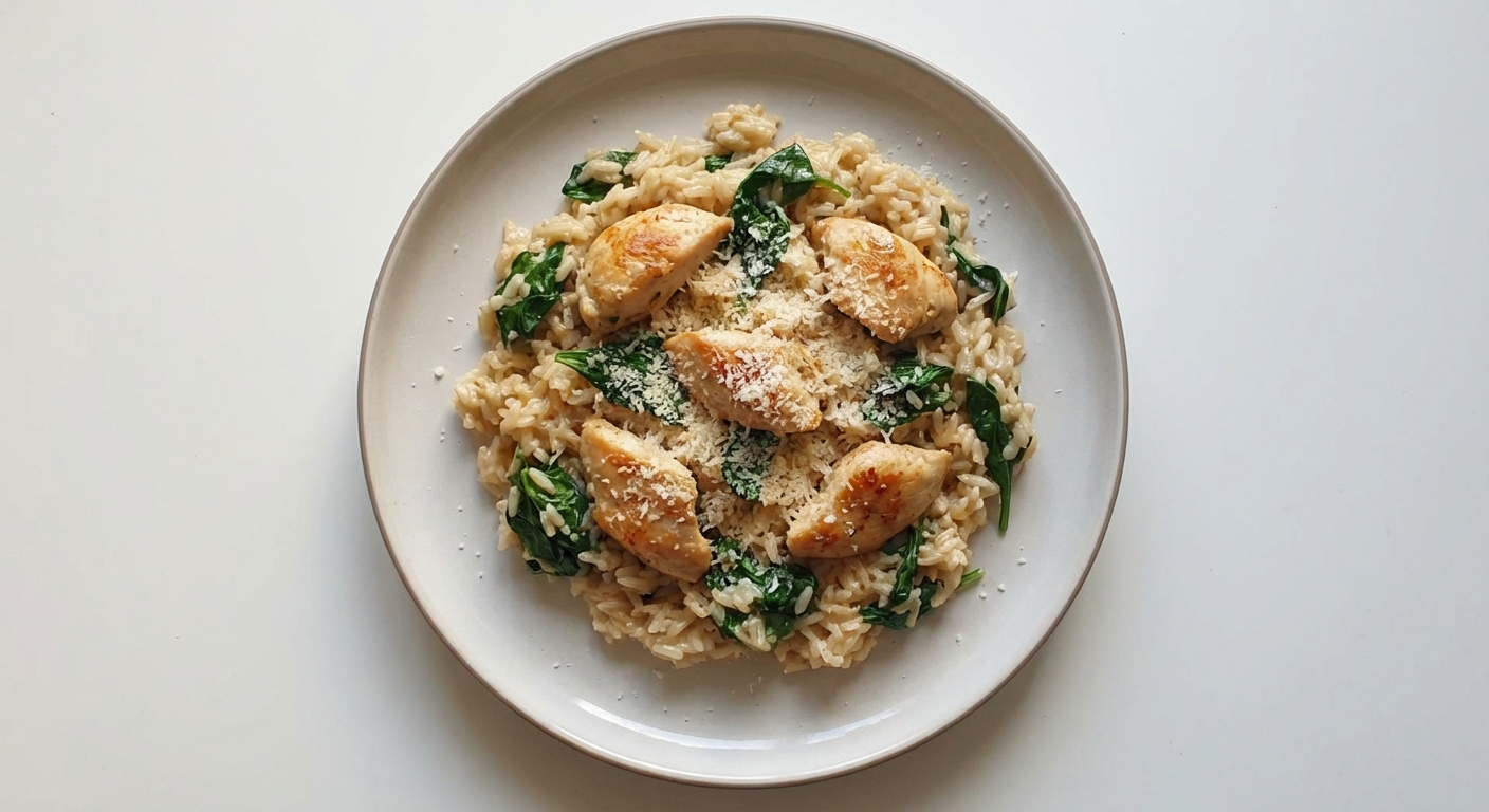 Basmati Risotto z Kurczakiem i Szpinakiem